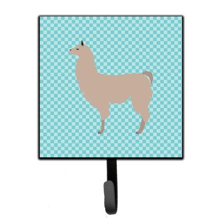 Carolines Treasures Llama Blue Check Leash or Key Holder BB8090SH4